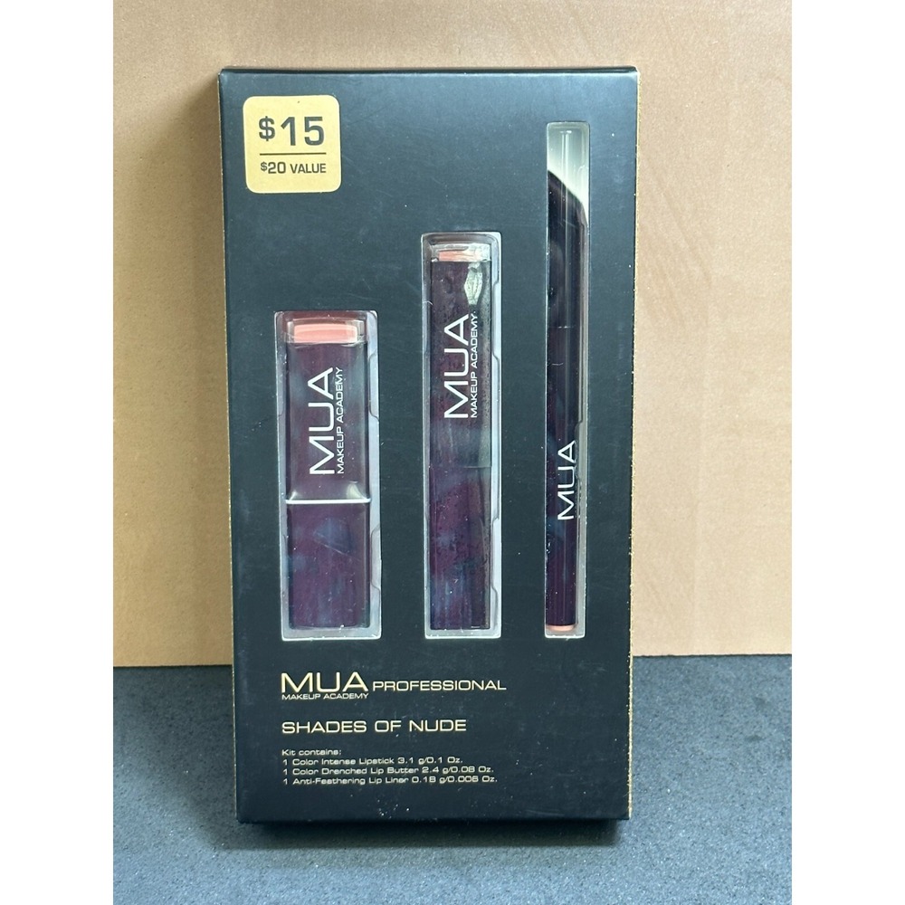 MUA Professional ~ Shades of Nude ~ Lipstick, Lip Butter, Lip Liner Kit